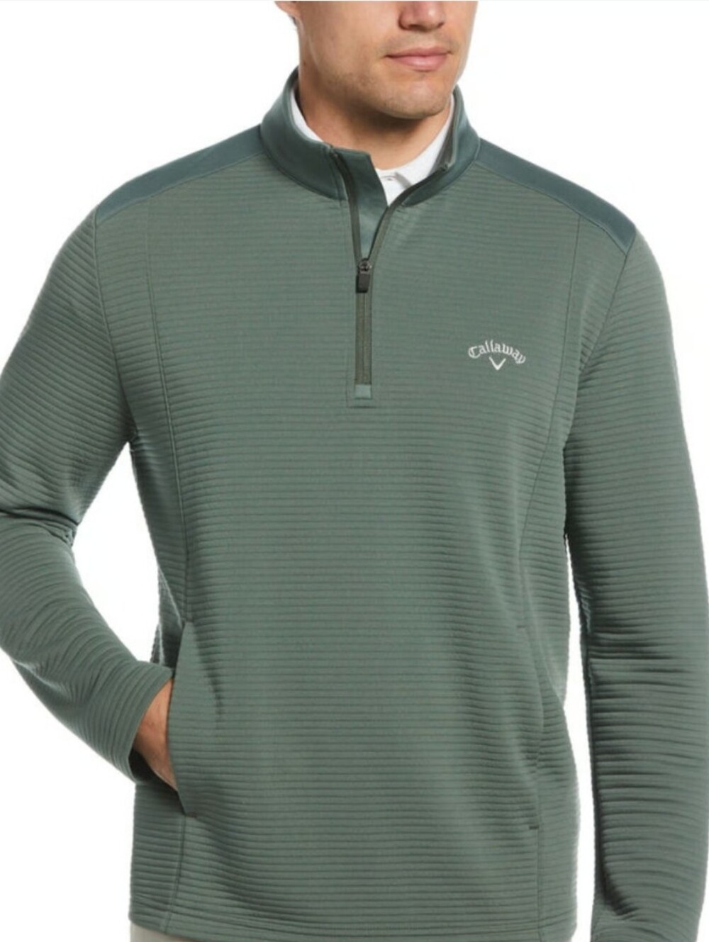 Men’s Callaway Golf Textured Ottoman 1/4 Zip Pullover XL